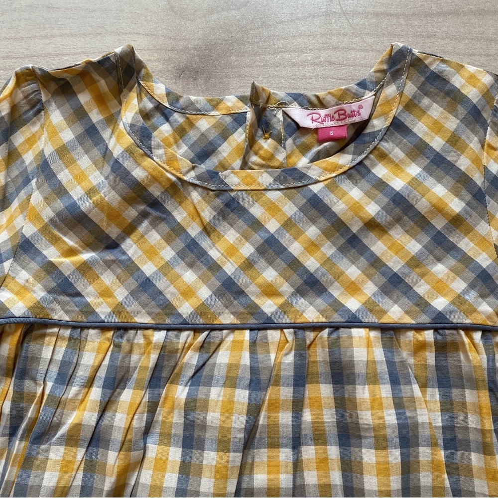 NWT Ruffle Butts Parker Plaid Button Back Dress - Picture 2 of 4
